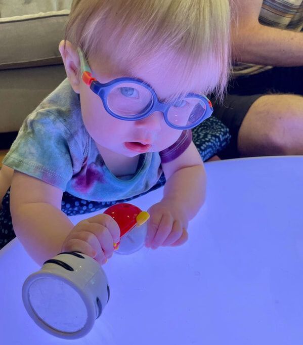 Picture of 12 month old wearing glasses
